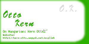 otto kern business card